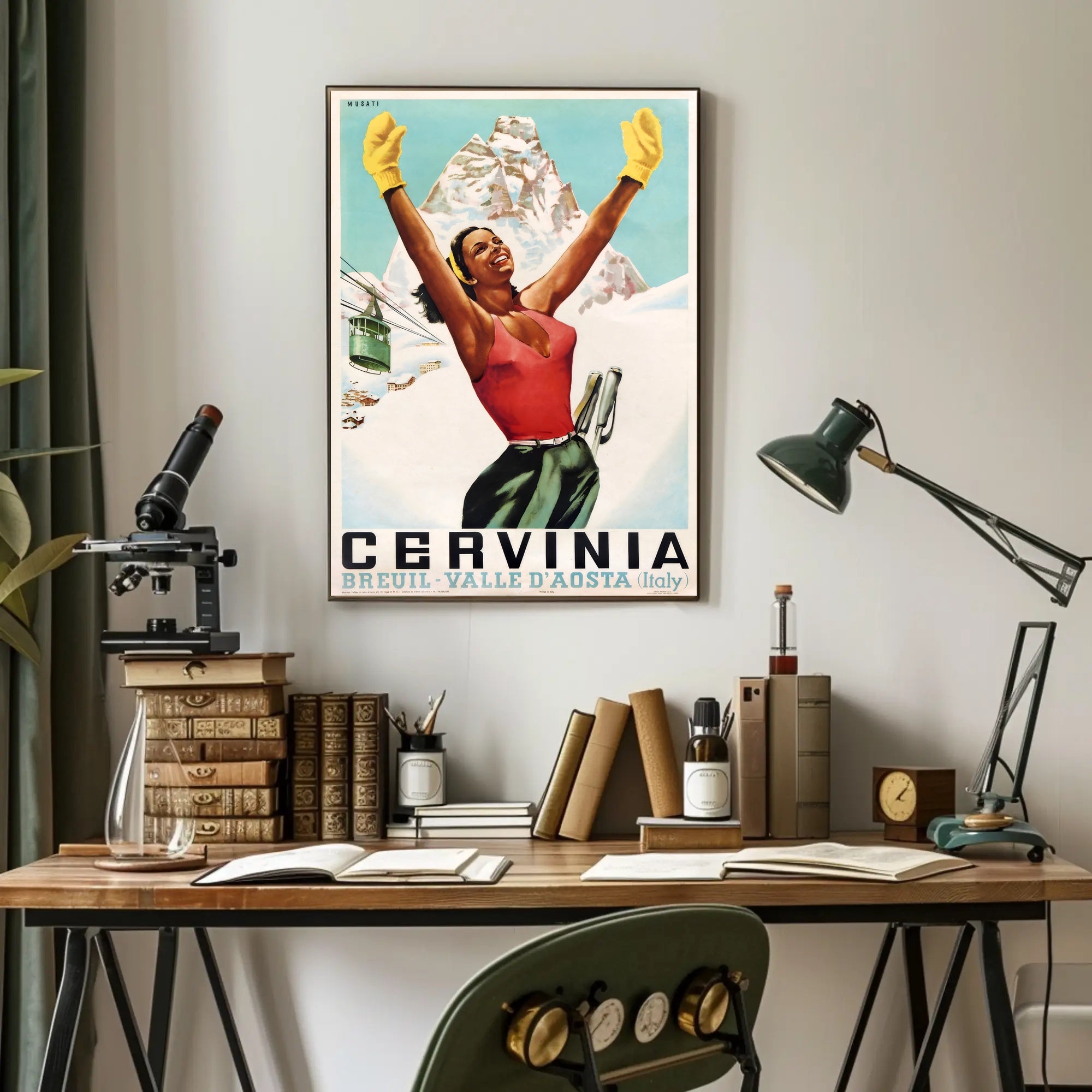 Embrace the Adventure at Cervinia Poster PosterGoat