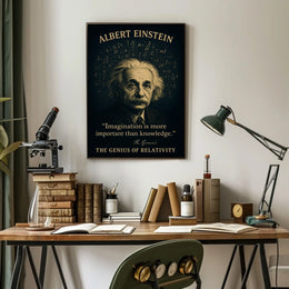 Albert Einstein Relativity Tribute Vintage Poster Art