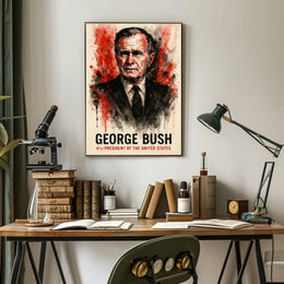 George Bush Patriotic Portrait Historical or Presidential Poster