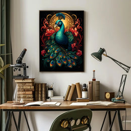 Majestic Peacock Poster