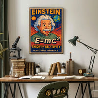 Einstein Relativity Classic Educational Poster