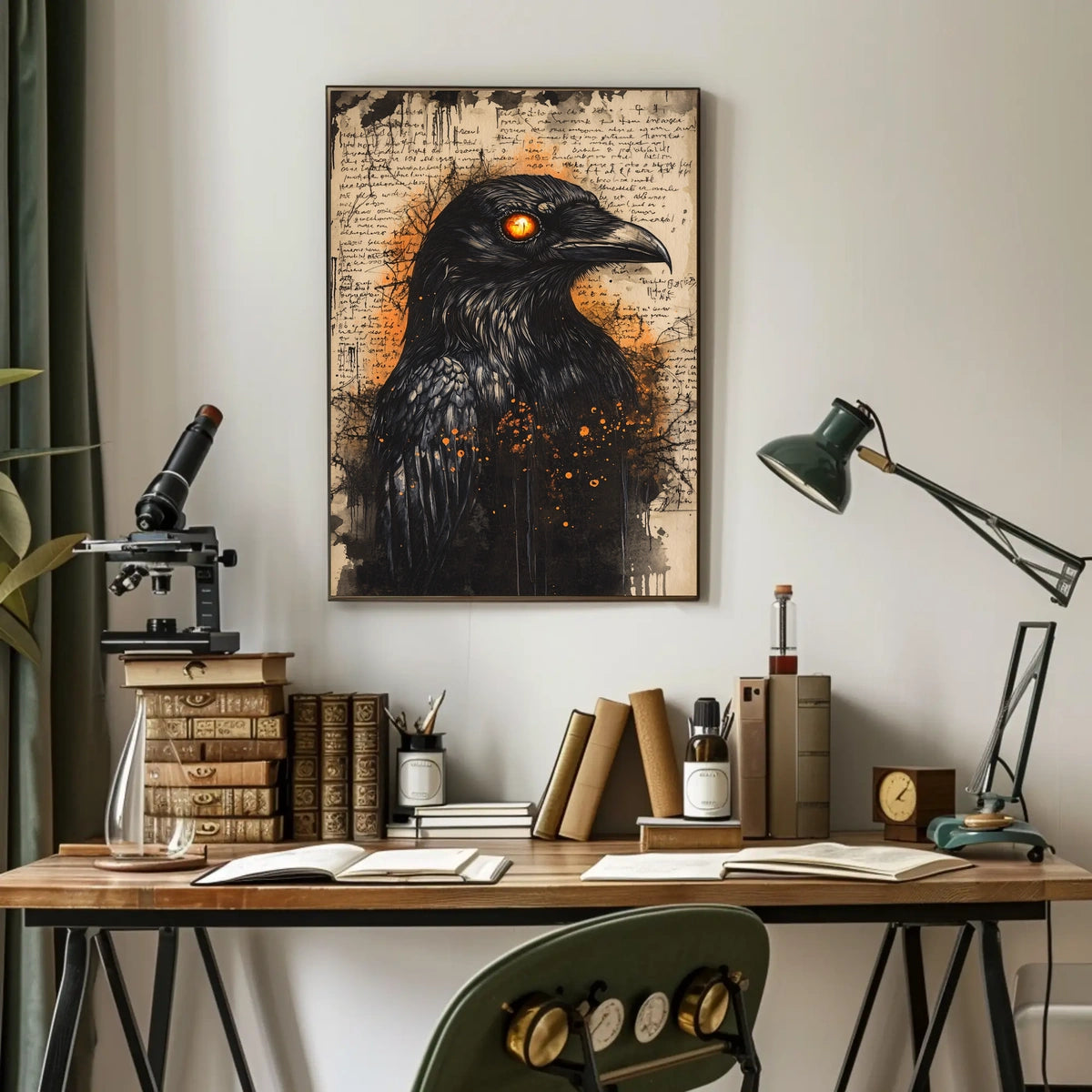 Mystical Raven Art Print Animal Poster