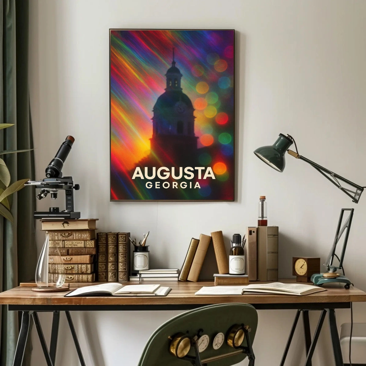 Augusta Georgia Scenic Minimalist Wanderlust Poster