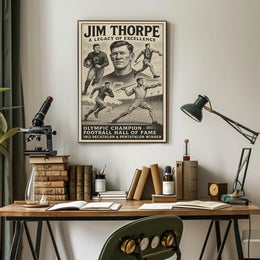 Jim Thorpe Legendary Athlete Poster