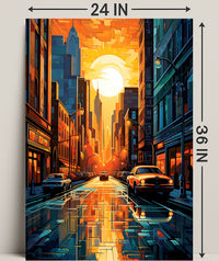 Urban Sunset Symphony Poster PosterGoat