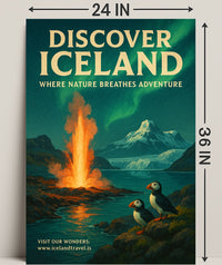 Discover Iceland Adventure Poster Art Print PosterGoat