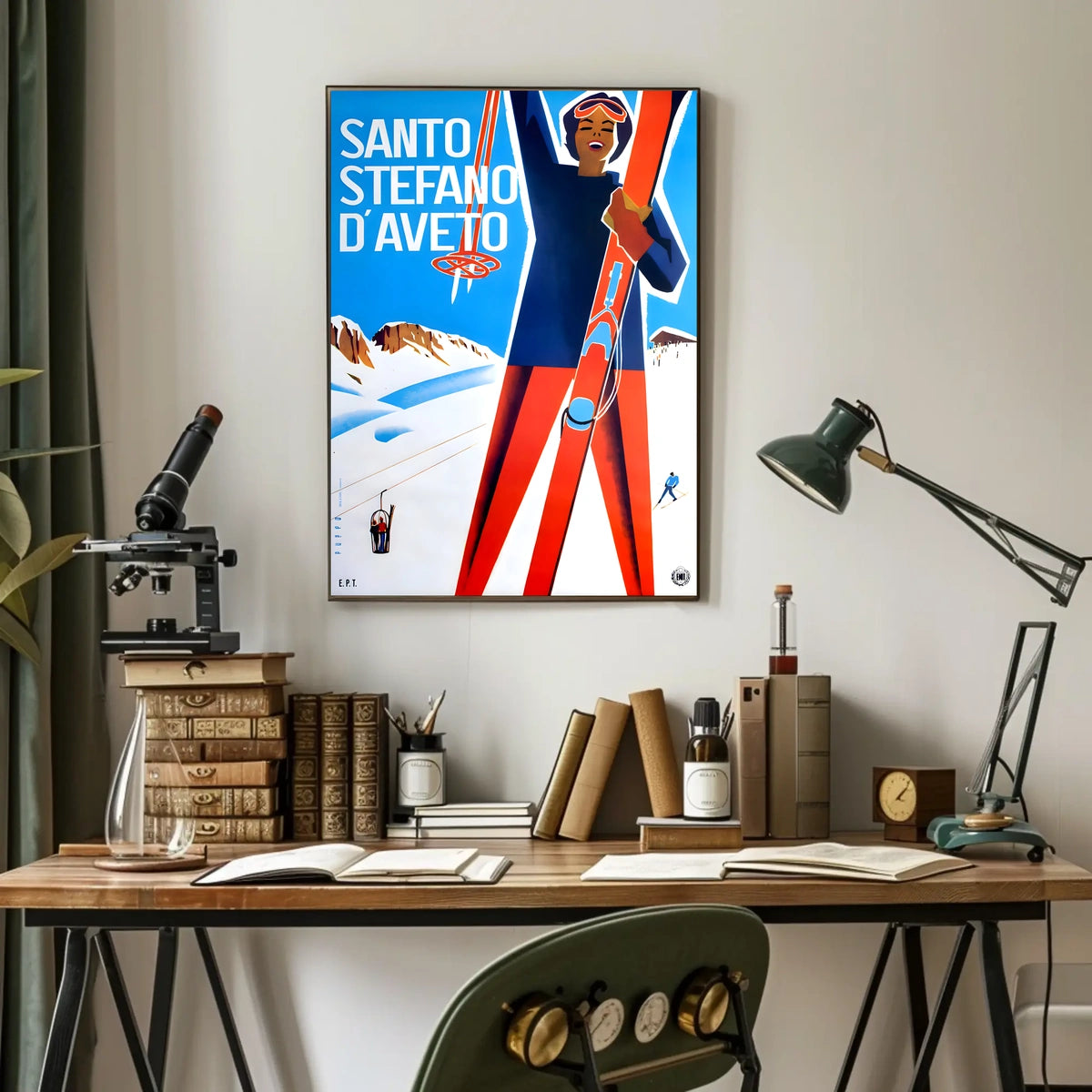 Santo Stefano dAveto Ski Poster