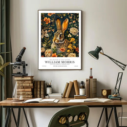 Elegant Rabbit Design Celebrates British Cultural Heritage Poster