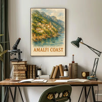Amalfi Coast Poster Wall Art Decor Coastal Vibes Artwork