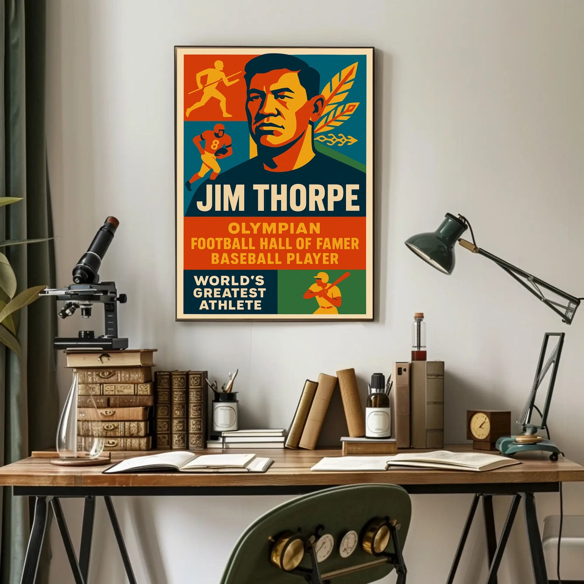 Jim Thorpe Legendary Athlete Poster