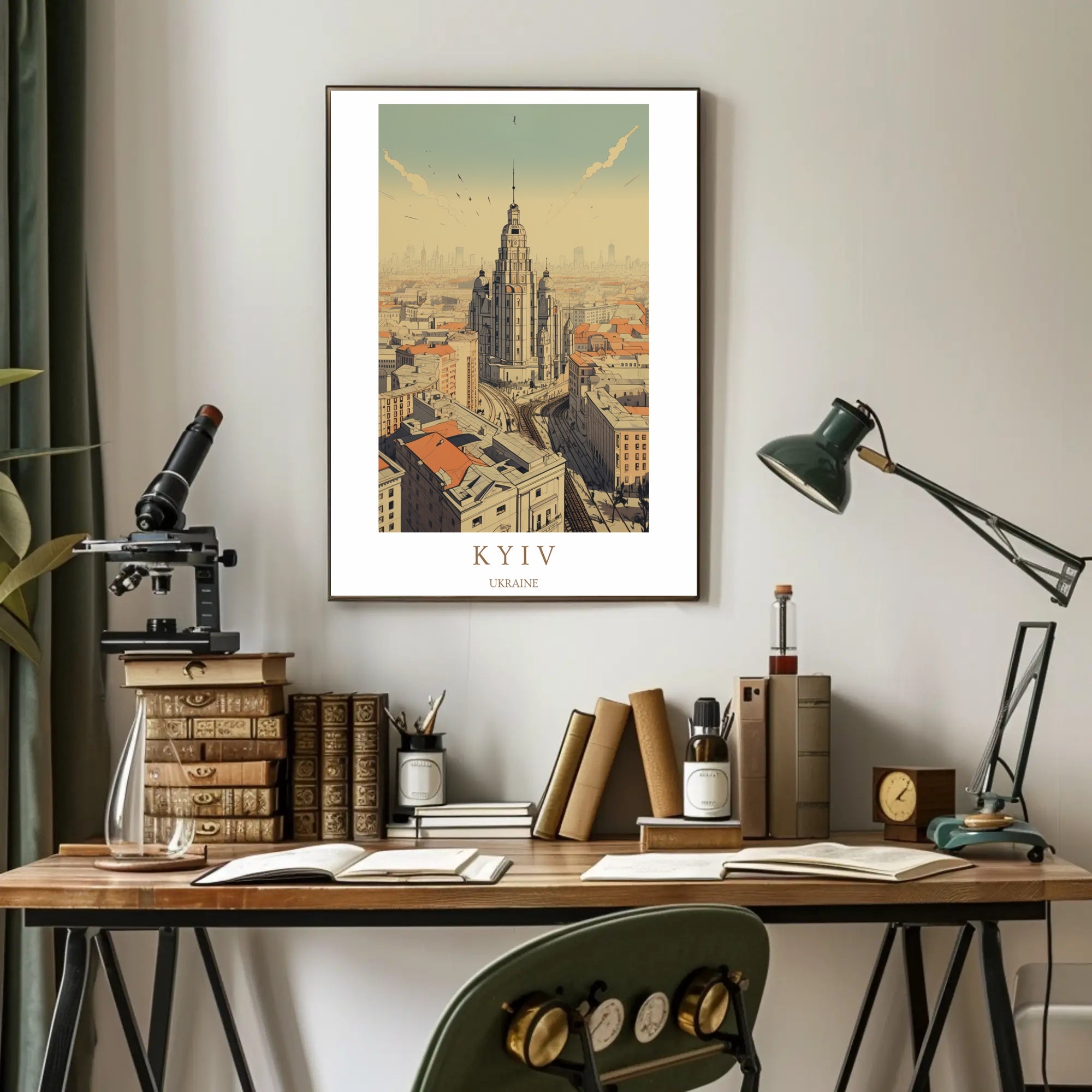 Kyiv Cityscape Poster PosterGoat