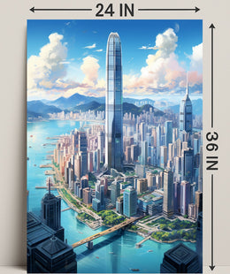 Skyline Of Modern Metropolis Modern Poster