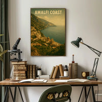 Amalfi Coast Vintage Travel Vintage Poster