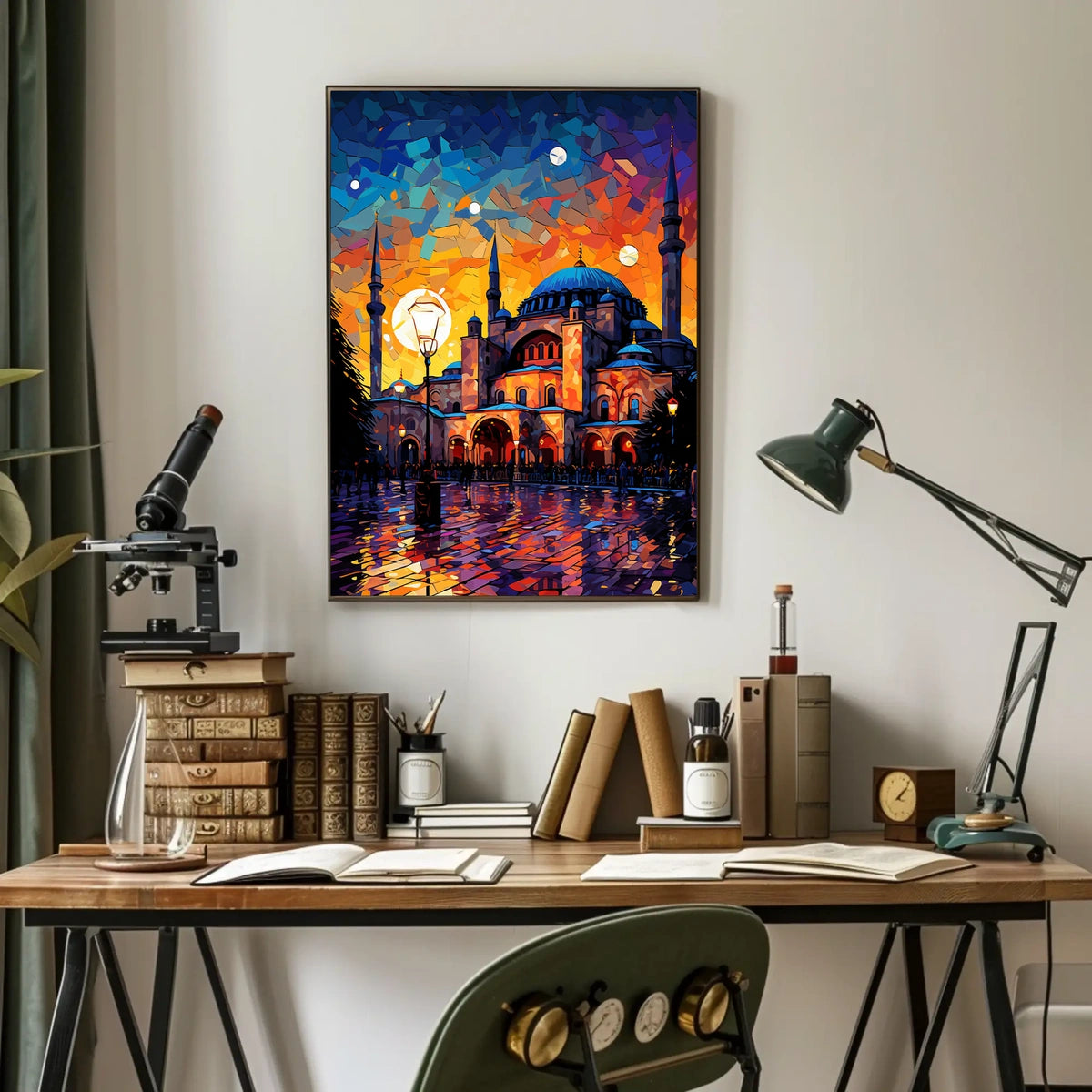 Historic Grandeur Istanbul Evening Lights Cultural or Heritage Poster