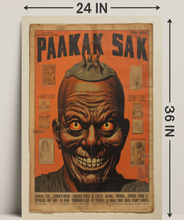 Paakak Sak Vintage Horror Vintage Poster
