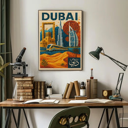 Dubai Mosaic Poster Modernity And Tradition Home Decor
