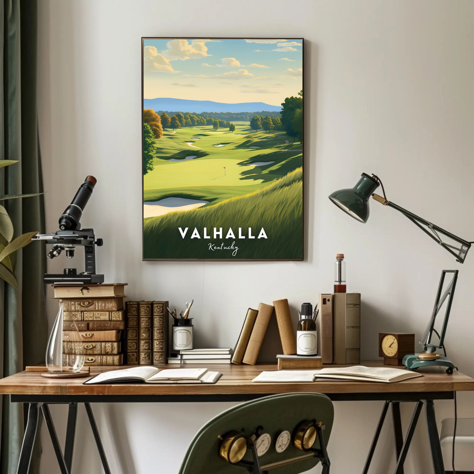 Valhalla Kentucky Scenic Golf Course Sports Poster
