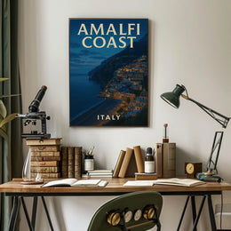 Amalfi Coast Italy Poster Wall Art 18x24 Inches Decor