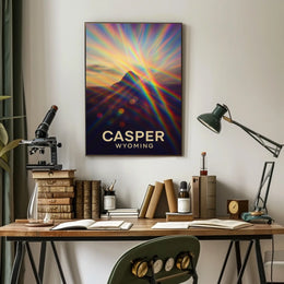 Casper Wyoming Vibrant Perspective Impressionism Poster