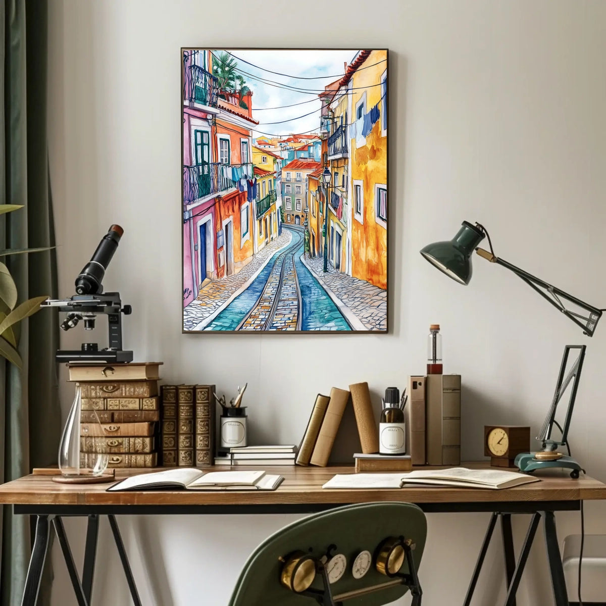 Portugal Lisbon Alfama Street View Cityscape Poster
