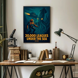 Undersea Adventure Jules Verne Cinematic Poster