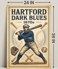 Hartford Dark Blues 1870s Baseball Poster PosterGoat