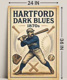 Hartford Dark Blues 1870s Baseball Poster PosterGoat