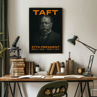 William Howard Taft 27th President of the United States Techno Schematic Poster