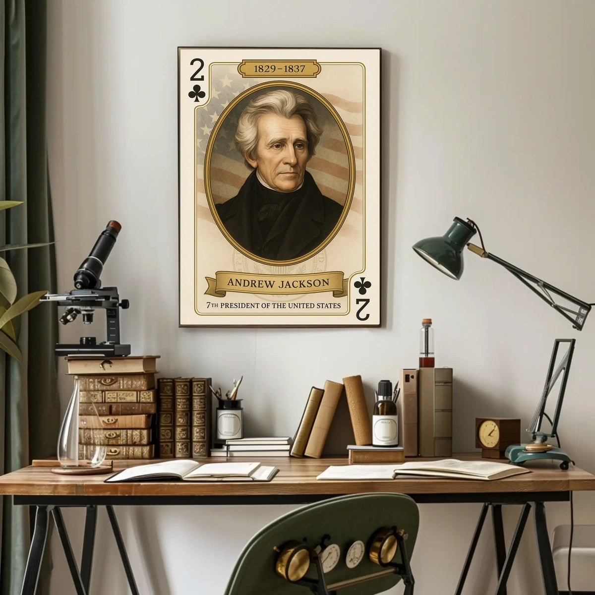 Andrew Jackson 7th President Figure Wall Art Poster