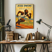 Jesse Owens Olympic Triumph Vintage Poster Print