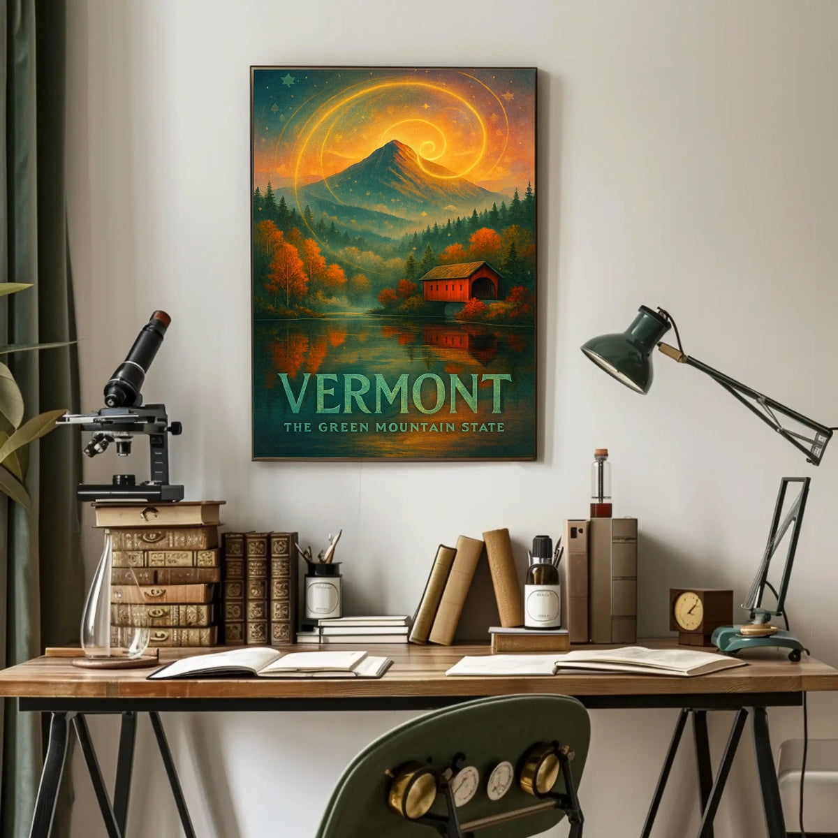 Vermont Landscape Autumn Foliage Mountain Poster