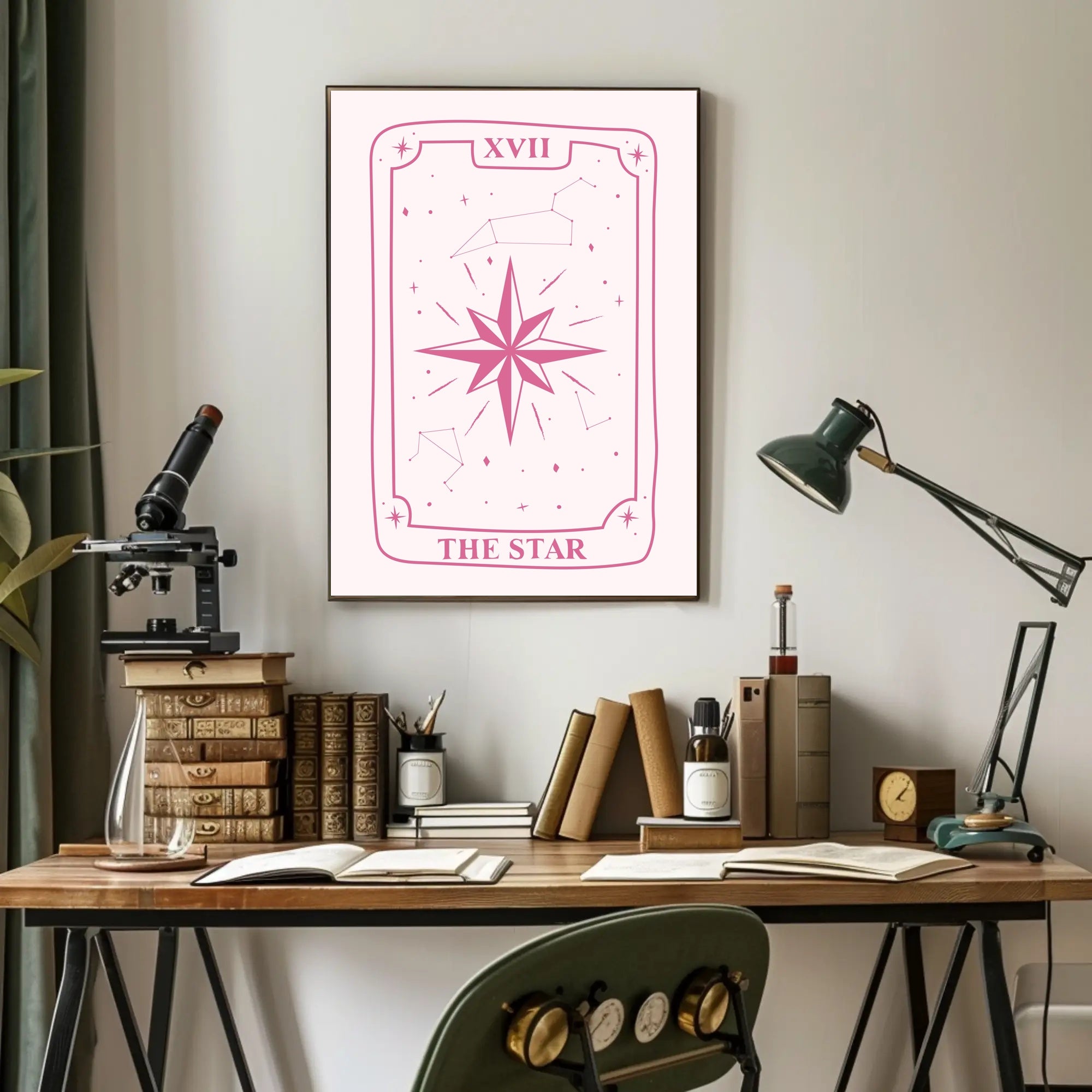 The Star Tarot Card Minimalist Artwork - Abstract Poster PosterGoat
