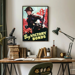 Canadian WWII Soldier Poster: Dramatic Military Artwork