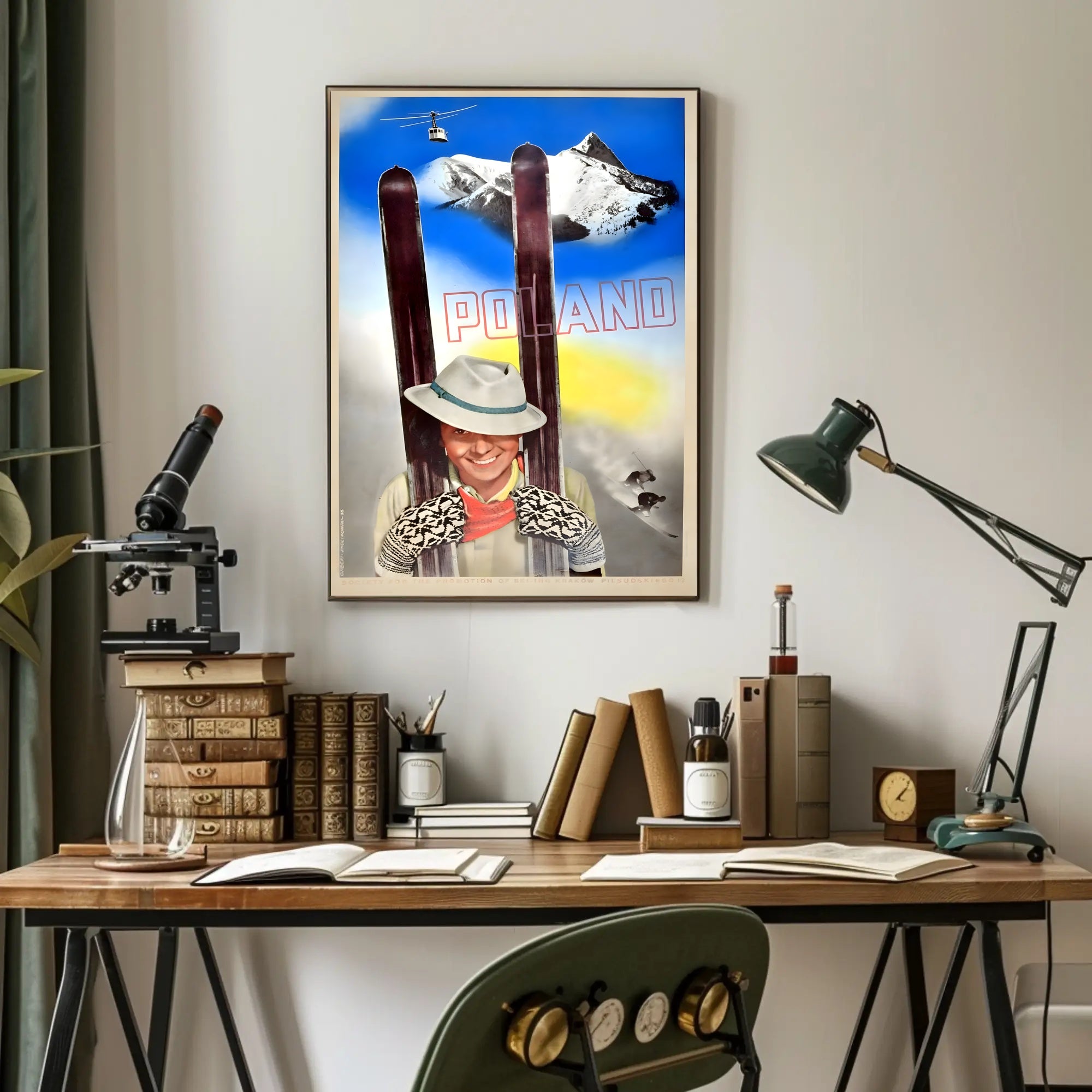 Poland Skiing Adventure Vintage Travel Poster PosterGoat