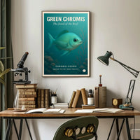 Green Chromis Jewel of the Reef Animal Poster PosterGoat