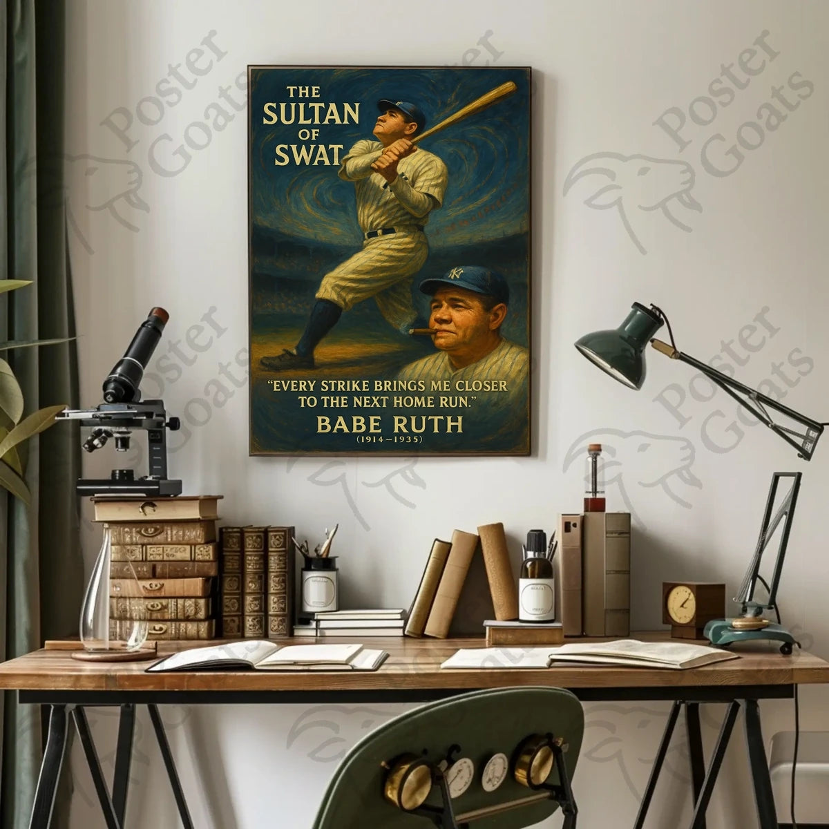 Vintage Baseball Icon Tribute: Sports Poster