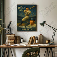 Vintage Baseball Icon Tribute: Sports Poster