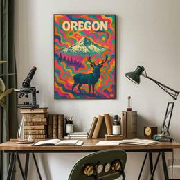 OregonS Vibrant Wilderness Poster