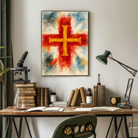 Vibrant Cross Poster