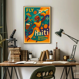 Fly Haiti Wander in Color Poster