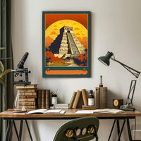 Ancient Pyramid at Sunset Poster