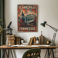Clarksville Cultural Heritage Vintage Collector Poster