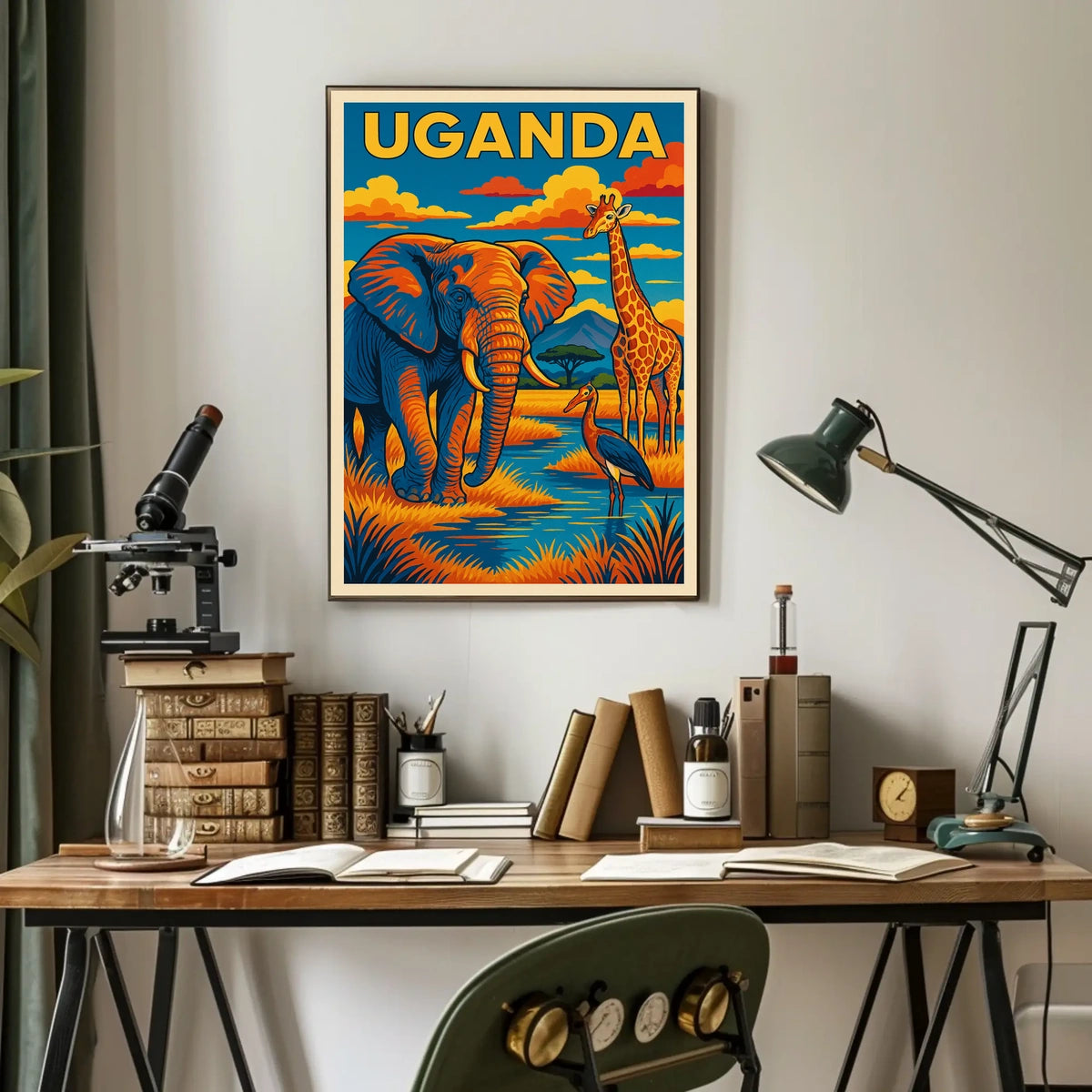 Uganda Wildlife Adventure Poster
