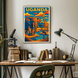 Uganda Wildlife Adventure Poster