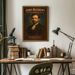 John Mathews Esteemed Barrister Poster