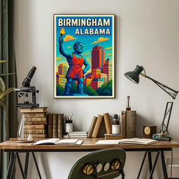 Birmingham, Alabama Vibrant Cityscape Poster
