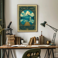 Torch Lake Vintage Travel Poster