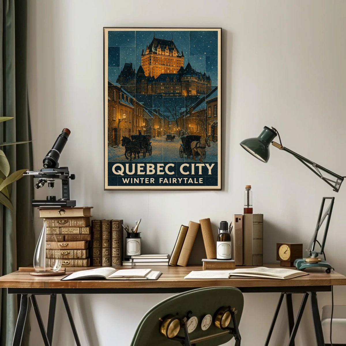 Quebec City Winter Fairytale Poster