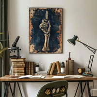 Skeletal Hand with Feather Artistic, Pop Culture Poster