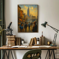NYC Skyline Poster City Of Dreams Sunset Glow For City Folk
